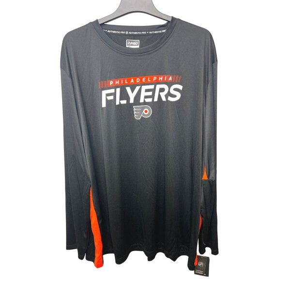 Philadelphia Flyers NHL Authentic Pro Fanatics Long Sleeve T-Shirt 5XL - Picture 12 of 13